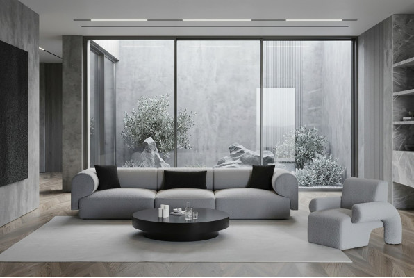 Moderne bank voor warme decoratie