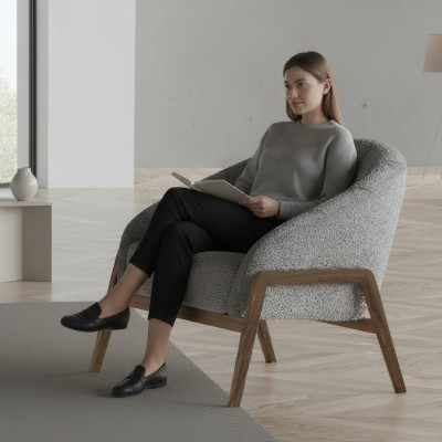 Moderne stoel die zich aan alle decoratiestijlen aanpast