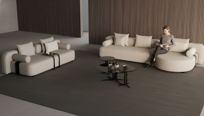 Moderne en comfortabele bank