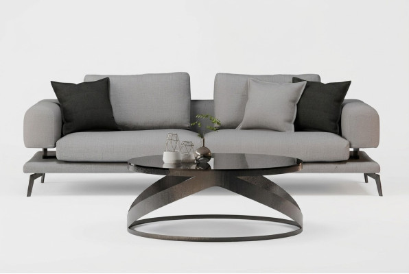 Moderne driezits bank, zacht, comfortabel, ideaal