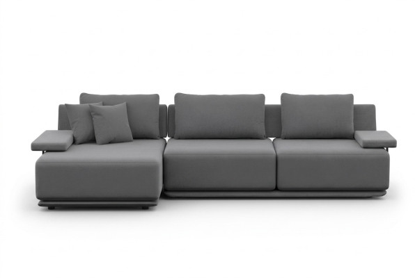 Esthetische hoekbank voor de woonkamer zonder bekleding