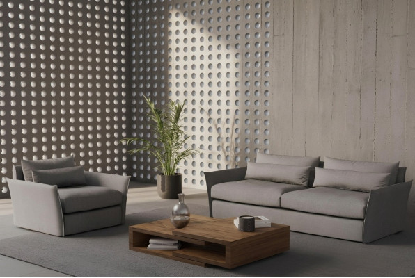 Moderne bank met stoel voor de woonkamer