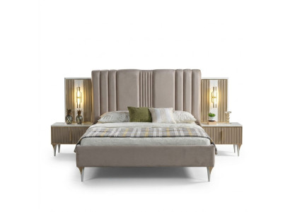 Elegante 3-delige meubelset met bed en nachtkastjes