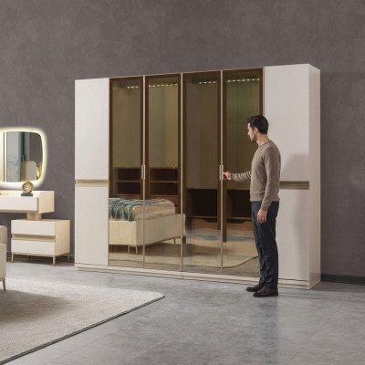 Moderne hoekkast met groot patroon