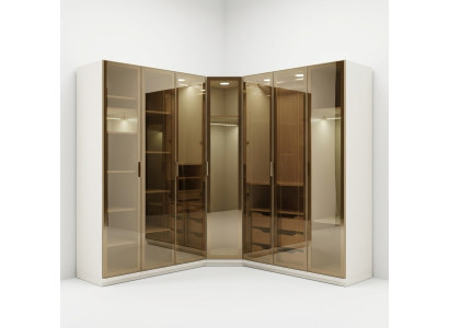 Moderne hoekkast met groot patroon