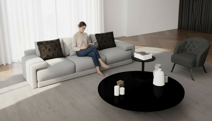 Elegante en comfortabele bank