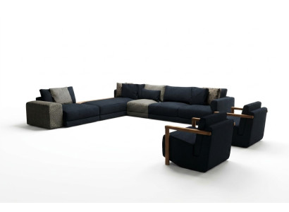 Elegante hoekbank met stoel, prachtig en comfortabel tegelijk