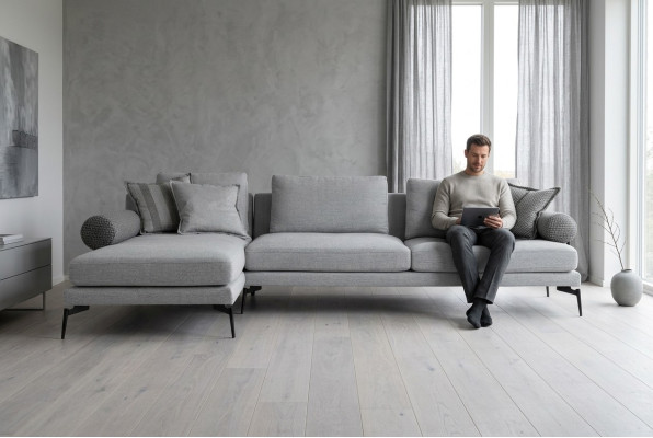 Hoekbank met een ontwerp voor wooncomfort