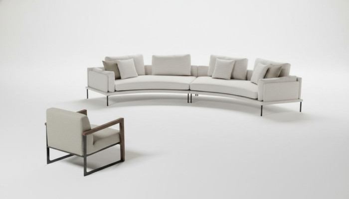 Bank en stoel met esthetisch comfort