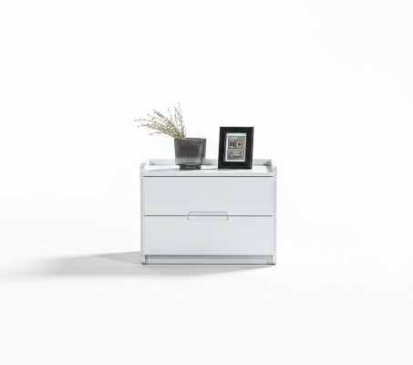 Moderne witte nachttafel