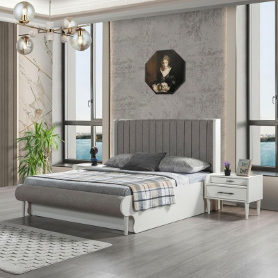 Elegante 3-delige meubelset met bed + 2 nachtkastjes