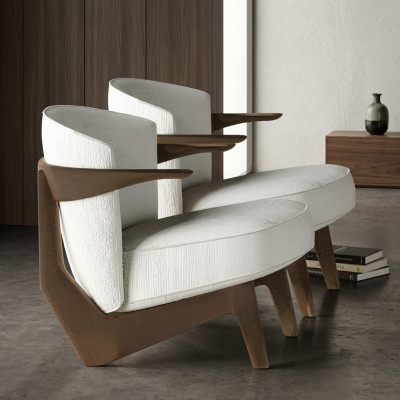 Moderne designstoel Lusso, zacht, zonder overmatige decoratie