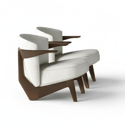 Moderne designstoel Lusso, zacht, zonder overmatige decoratie