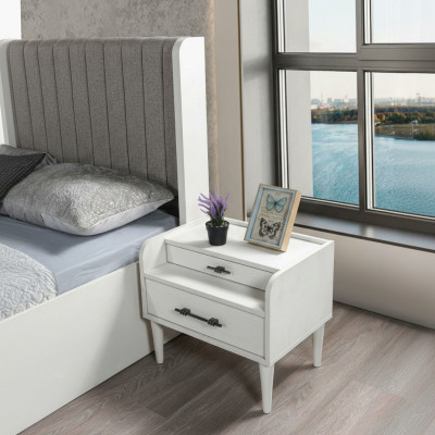 Moderne witte elegante nachttafel