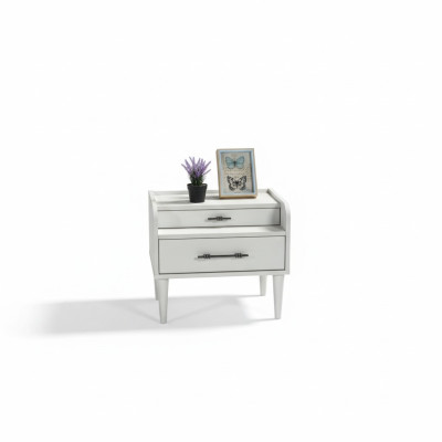 Moderne witte elegante nachttafel