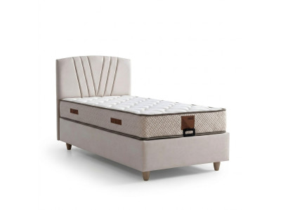 Elegante bruine stoffen bed