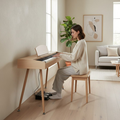 Digitale piano voor thuisgebruik 135 cm beige