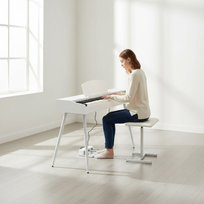 Witte digitale piano