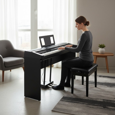Zwarte digitale piano