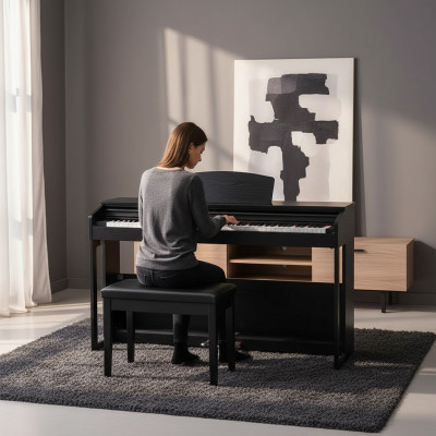Digitale piano voor thuis 138 cm Zwart