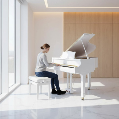 Witte digitale piano