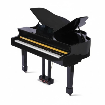 Glanzende zwarte piano