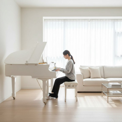 Witte digitale piano