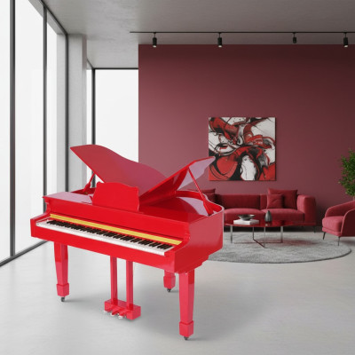 Glanzend rode digitale piano