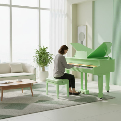 Digitale piano met glanzend oppervlak