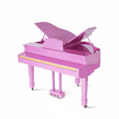 Glanzende digitale piano in roze