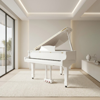Glanzende zwarte piano