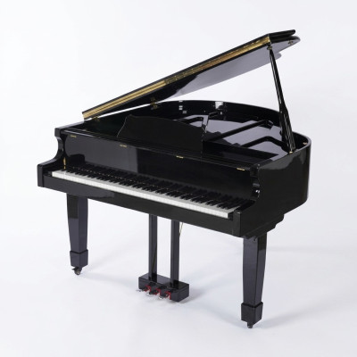 Glanzende zwarte piano