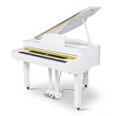 Glanzend witte piano