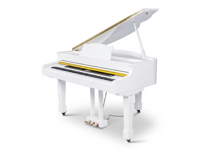 Glanzend witte piano