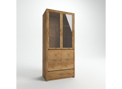 Vitrine met deuren en lade