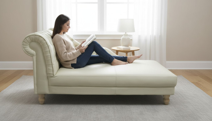 NAPOLEON Chesterfield Chaiselounge Ligstoel Bank Bank Leren bank Stof