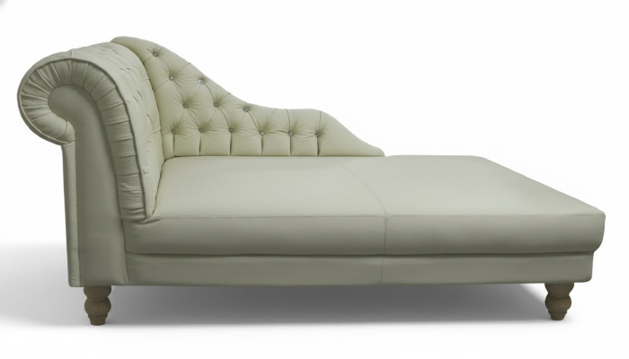 NAPOLEON Chesterfield Chaiselounge Ligstoel Bank Bank Leren bank Stof