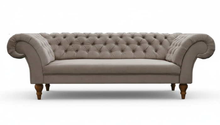 CHESTERFIELD SOFA BANKSTEL STOFFE SET TEXTIEL 3-ZITTER NIEUW GEMAAKT IN EU