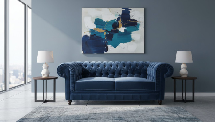 Chesterfield Textiel Bankstel Leren Stof Bank 3-zits Bankstel Lederen Bank NIEUW