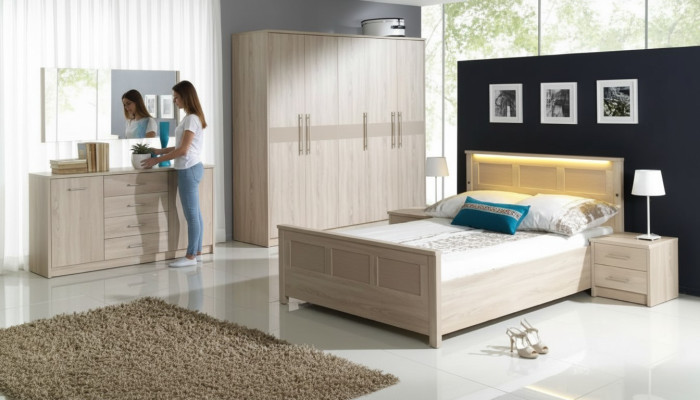 Slaapkamermeubels Inrichting Bed Kledingkast Commode Compleet set Commode