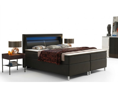 Boxspringbed Box Hotel Bed met Visco & Matras Lederen bed Bedden Tweepersoonsbed