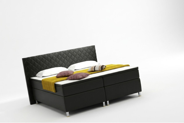 Boxspringbed Box Hotel Bed met Visco & Matras Lederen Bed Bedden Tweepersoonsbed K3