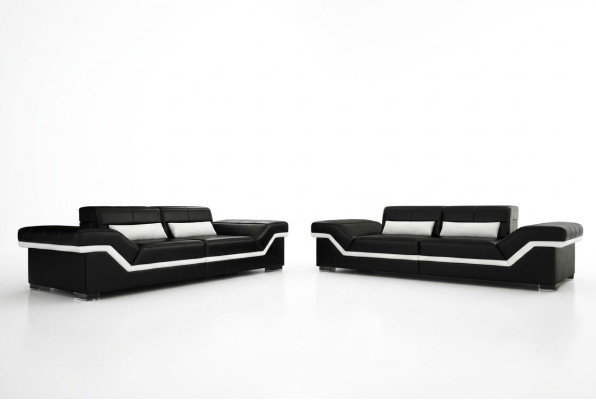 LEDEREN BANK GROTE BANK 3+3 DESIGNBANK BEKLEED LEDEREN SET BANKSTEL NIEUW