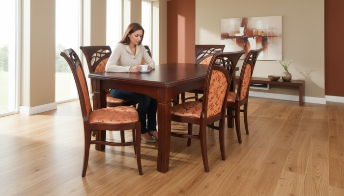 Eettafel + 6 stoelen eetkamer set eetgroep groepstafel tafel tafels nieuw