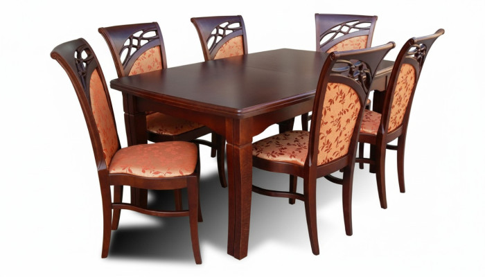Eettafel + 6 stoelen eetkamer set eetgroep groepstafel tafel tafels nieuw