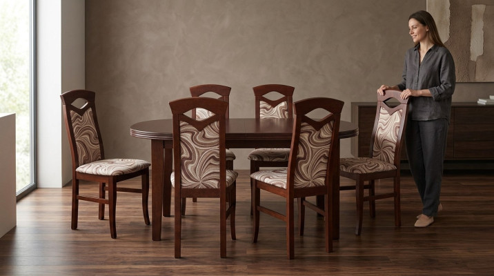 Eettafel + 6 stoelen Eetkamerset Eetgroep Groepstafel Tafel Tafels