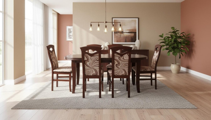 Eettafel + 6 stoelen Eetkamerset Eetgroep Groepstafel Tafel Tafels