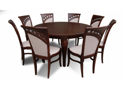 Eettafel + 8 stoelen Eetkamerset Eetgroep Ronde Ronde Tafel Nieuwe Tafels