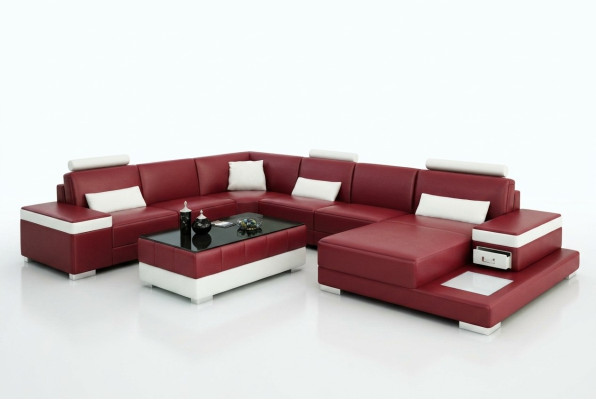 Leren bankstel bank woonlandschap hoekbank hoekstel ontwerp modern nieuw sofa L6013
