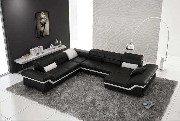 LEREN BANKSTEL XXL WOONLANDSCHAP HOEKBANK DESIGN BANK BANKSTEL SET HOEKCOUCH NIEUW